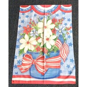 Sally Eckman Roberts Garden Flag 4th Of July Spring Yard Standard American Flag